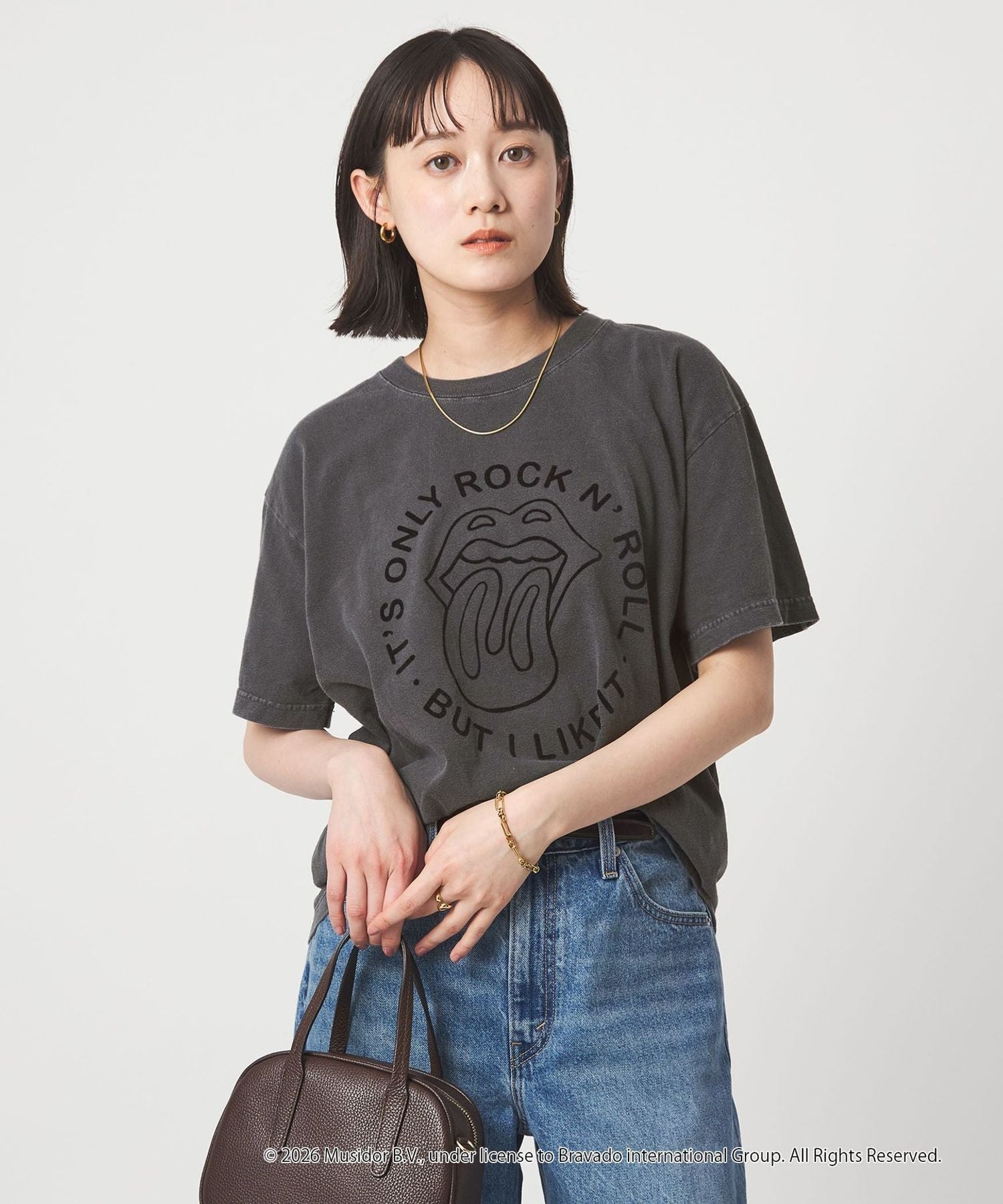 UNITED ARROWS green label relaxing | Rock Short Sleeve T-shirt / Charcoal