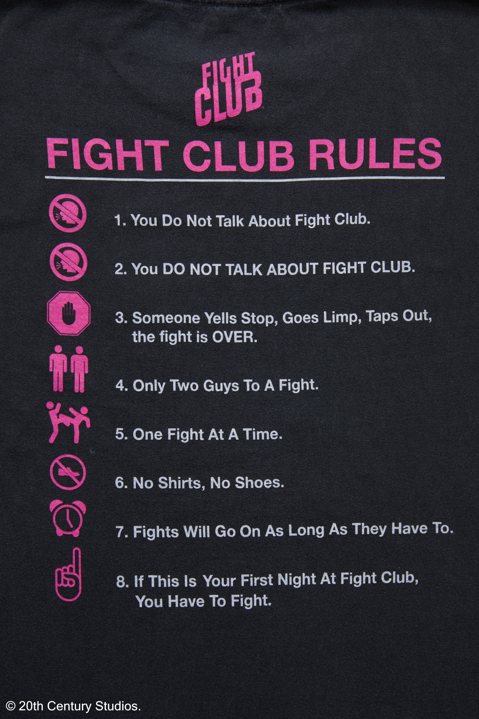 FIGHT CLUB フロントロゴ＆ルールバックプリント Tシャツ | GOOD ROCK