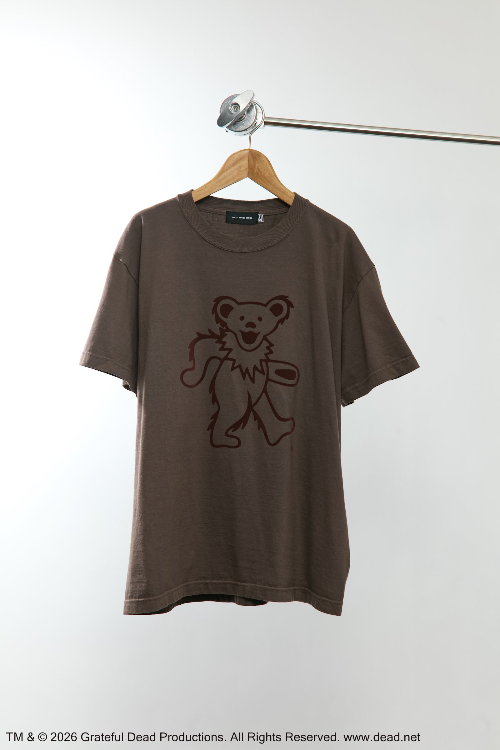 Greatful Dead（グレイトフル・デッド）DANCING BEAR FLOCKED PRINT T