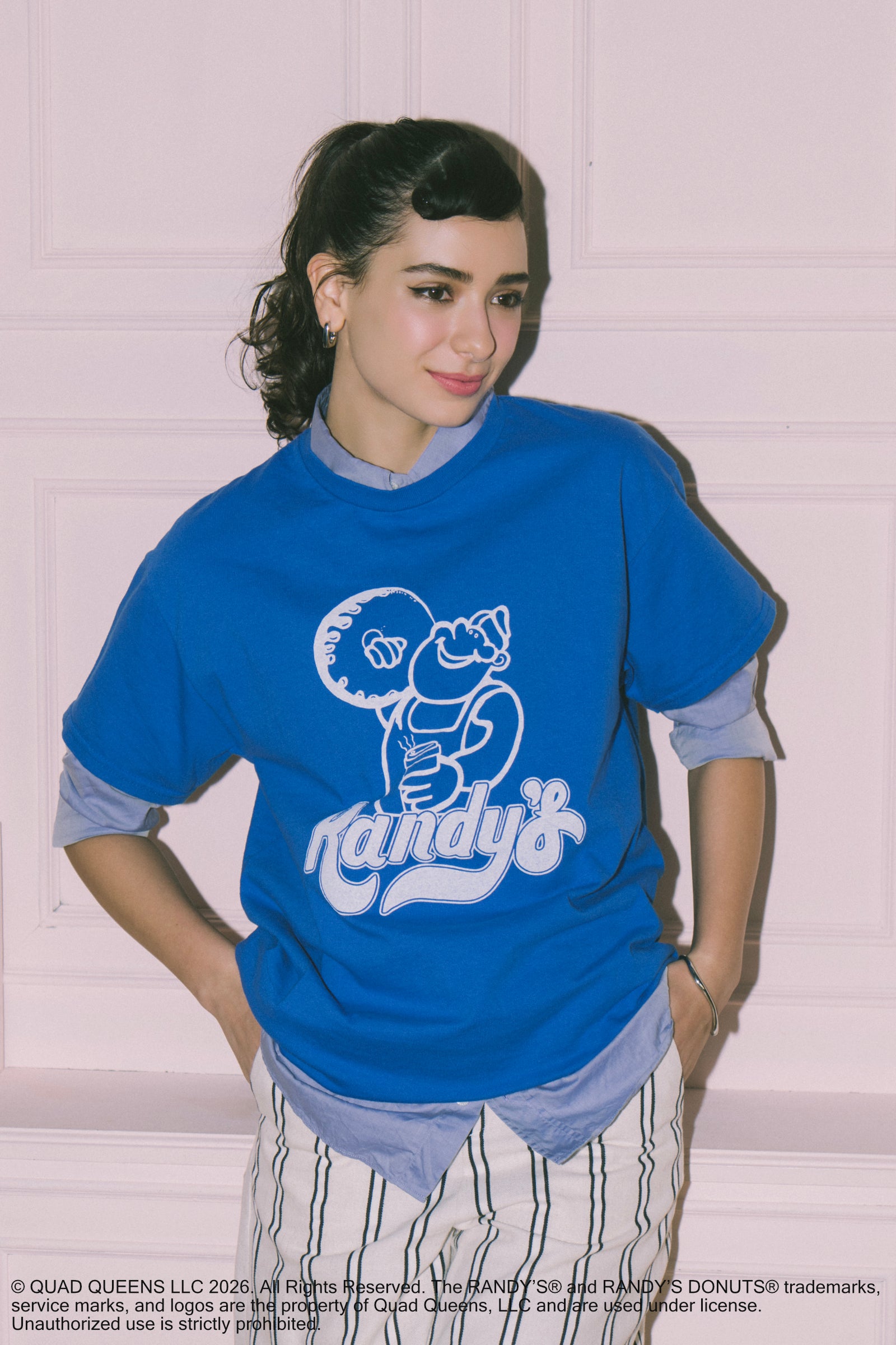 トップス RANDY HANG White Blue Randy's Donuts | ランディーズドーナツ RANDY'S BOY T-SHIRT | GOOD